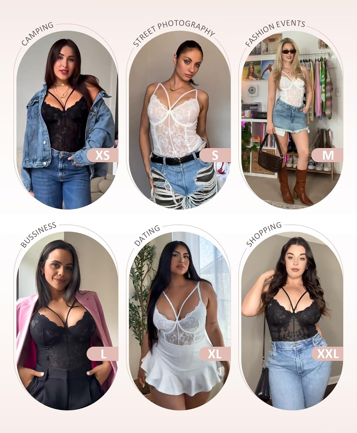 Feelingirl Lace Shapewear Bodysuits for Women V Neck Sleeveless Tops Tummy Control Body Suits Thong Body Shaper