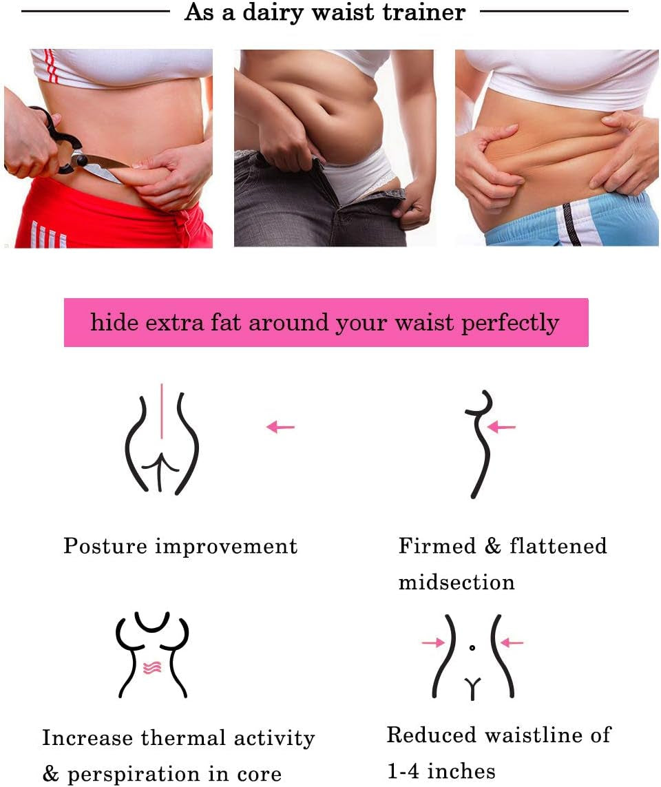 Gainkee Clip and Zip Waist Trainer Corset Women Neoprene Worked Out Sweat Vest Body Shaper