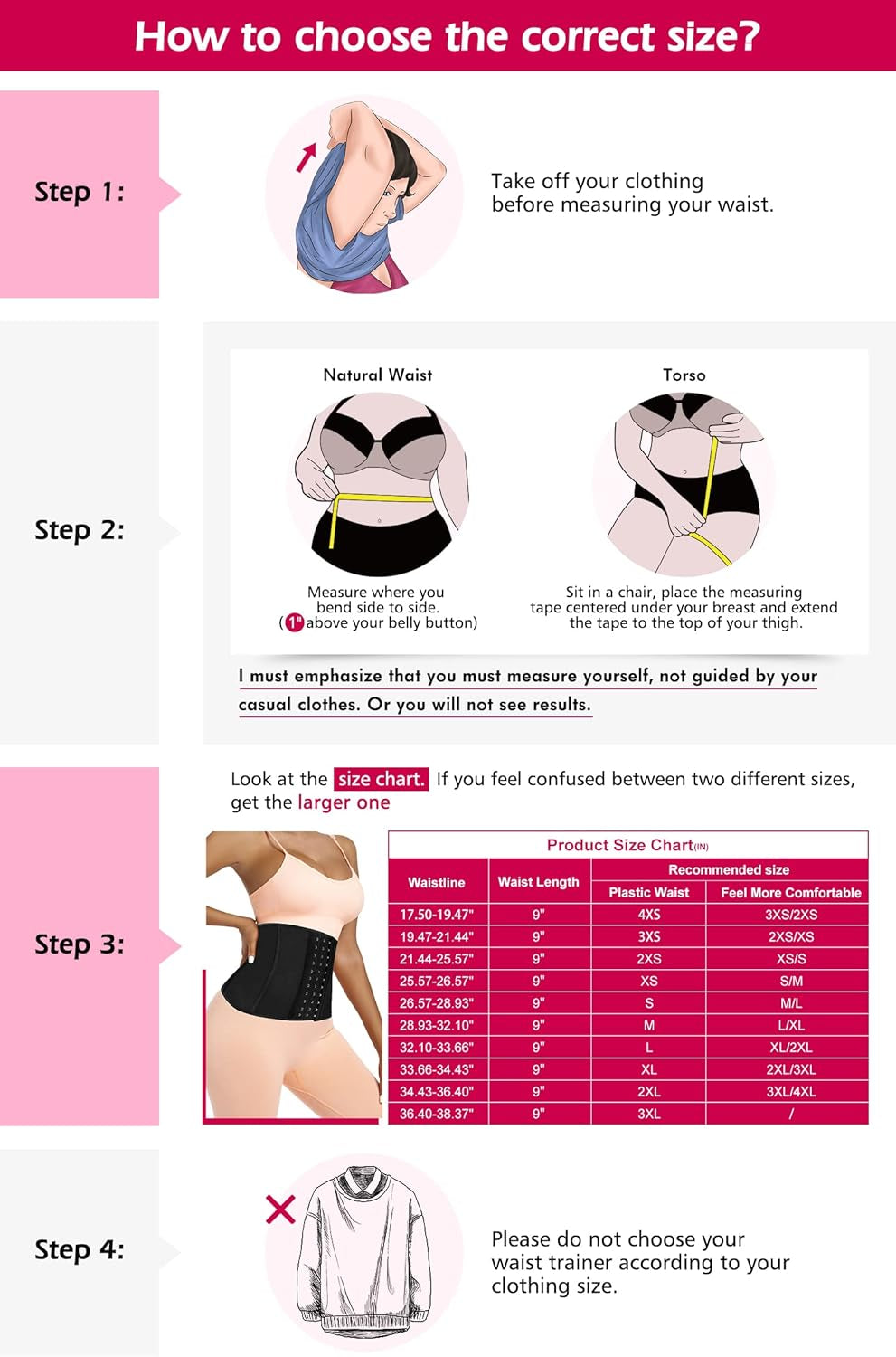 Atbuty Short Torso Waist Trainers Cincher Corset Underbust Body Shaper Latex Sport Girdle