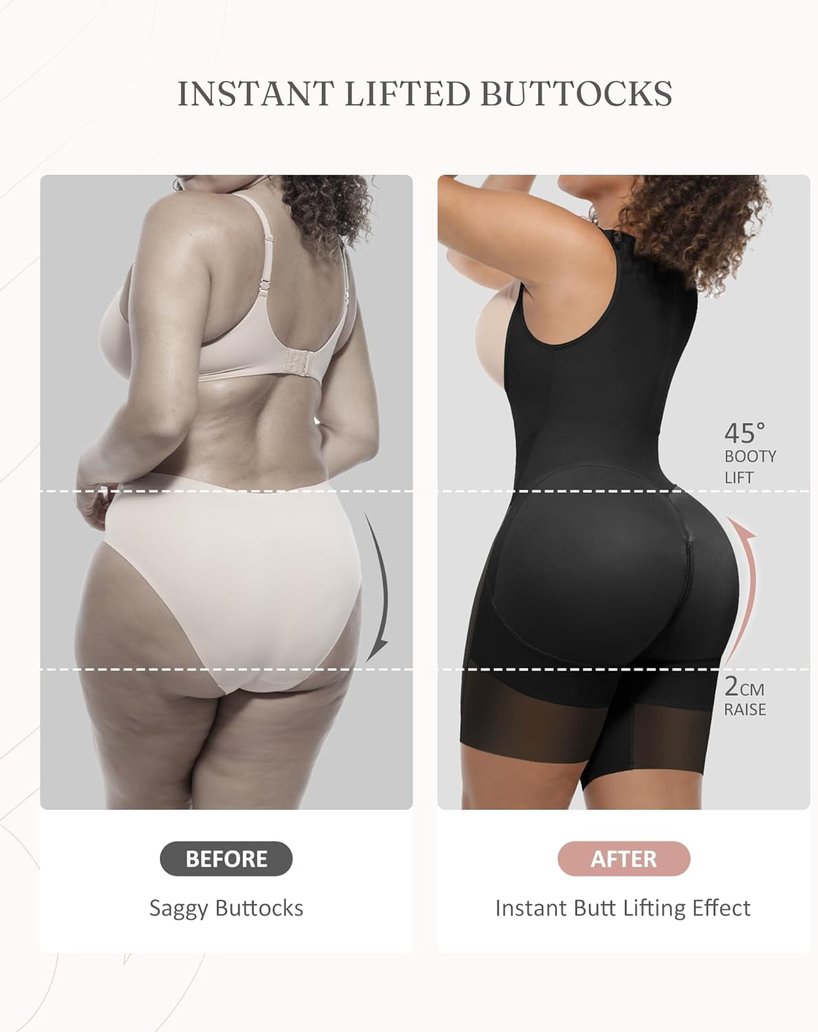 Feelingirl Fajas Colombianas Moldeadoras Butt Lifting Shapewear Tummy Control Postpartum Faja Body Shaper with Zipper Crotch