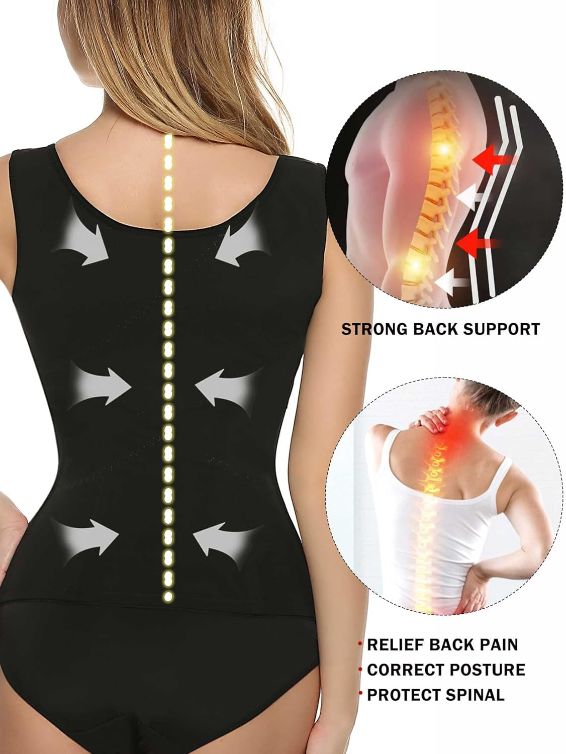 Women'S Underbust Corset Waist Trainer Cincher Steel Boned Body Shaper Tummy Fat Burner S-4XL