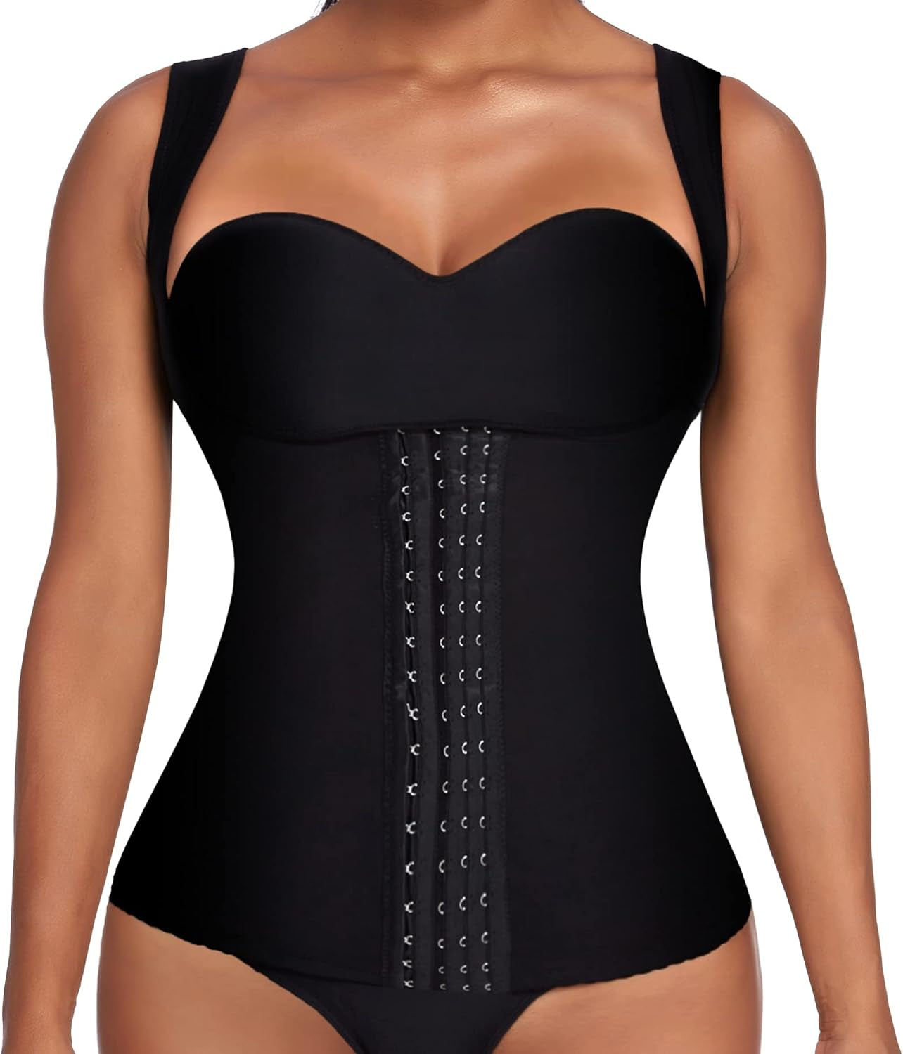 Women'S Underbust Corset Waist Trainer Cincher Steel Boned Body Shaper Tummy Fat Burner S-4XL