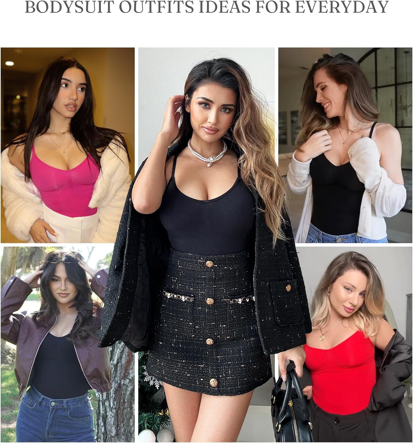 Feelingirl Shapewear Bodysuit for Women Tummy Control Waist Bodysuit Thong Shapewear Body Shaper Going Out