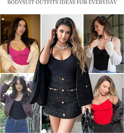 Feelingirl Shapewear Bodysuit for Women Tummy Control Waist Bodysuit Thong Shapewear Body Shaper Going Out