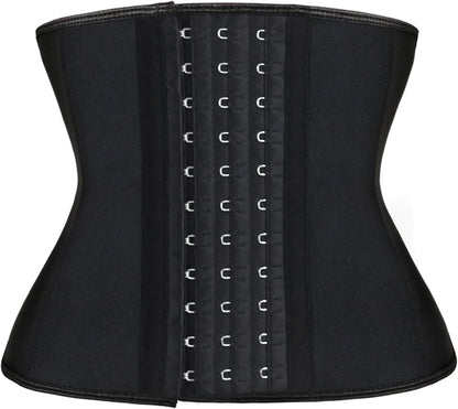 Atbuty Short Torso Waist Trainers Cincher Corset Underbust Body Shaper Latex Sport Girdle