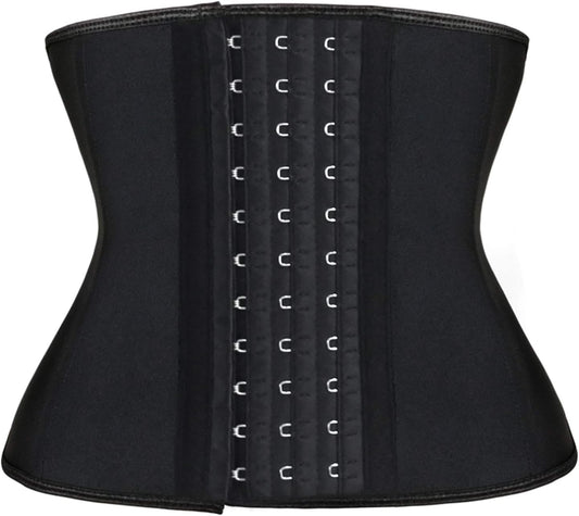 Atbuty Short Torso Waist Trainers Cincher Corset Underbust Body Shaper Latex Sport Girdle