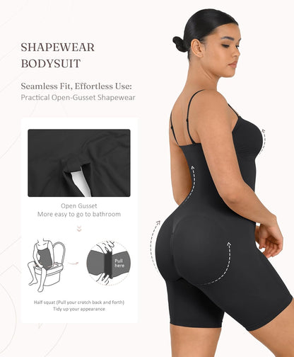 Feelingirl Strapless Bodysuit for Women Tummy Control Shapewear Wedding Dress Body Shaper with Removable Straps