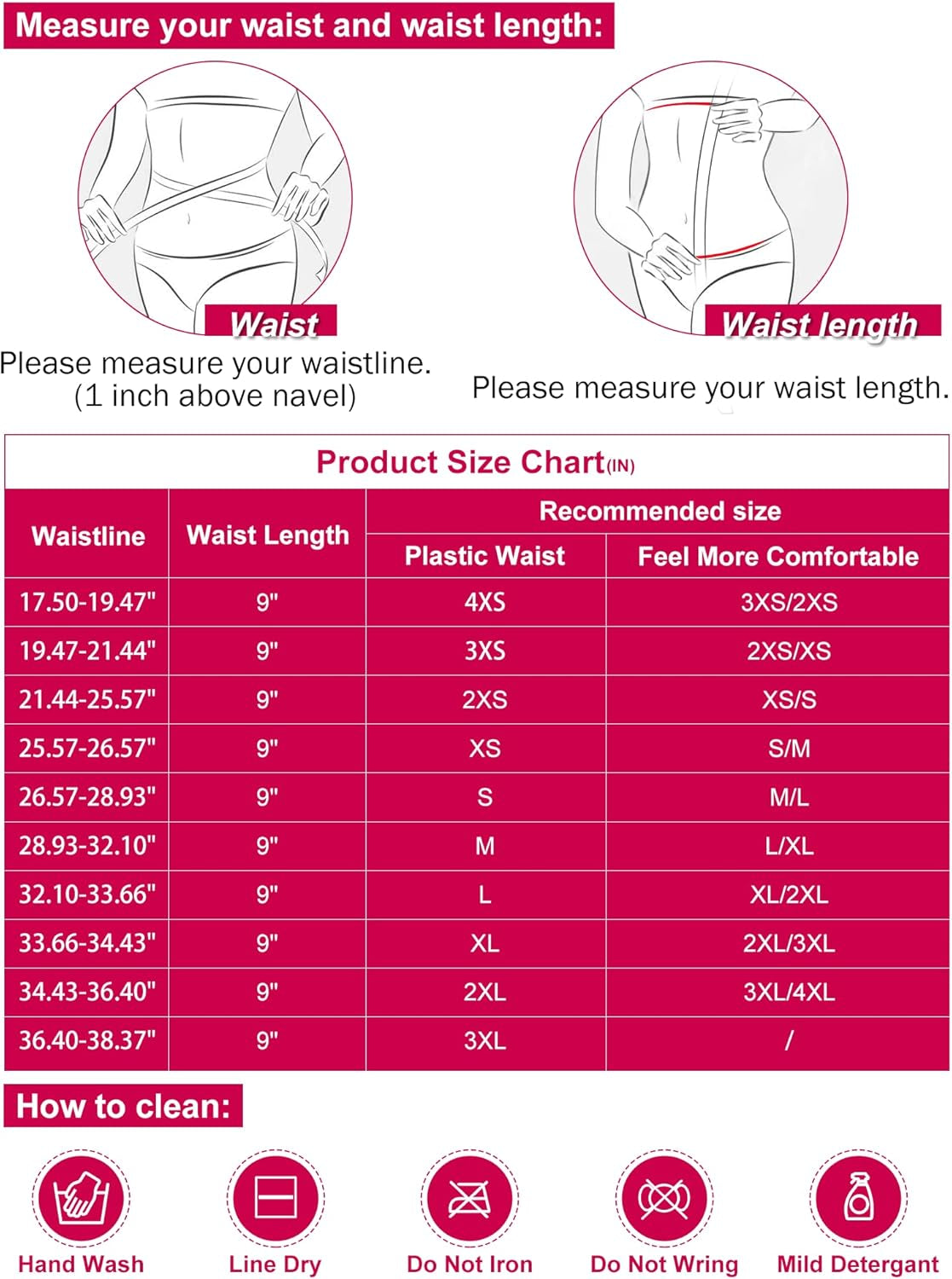 Atbuty Short Torso Waist Trainers Cincher Corset Underbust Body Shaper Latex Sport Girdle