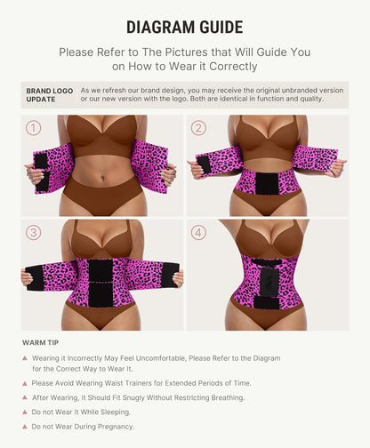 Feelingirl Waist Trainer Belt Waist Cincher Trimmer Ab Belt Tummy Control Body Shaper with Triple Wrap Women and Men