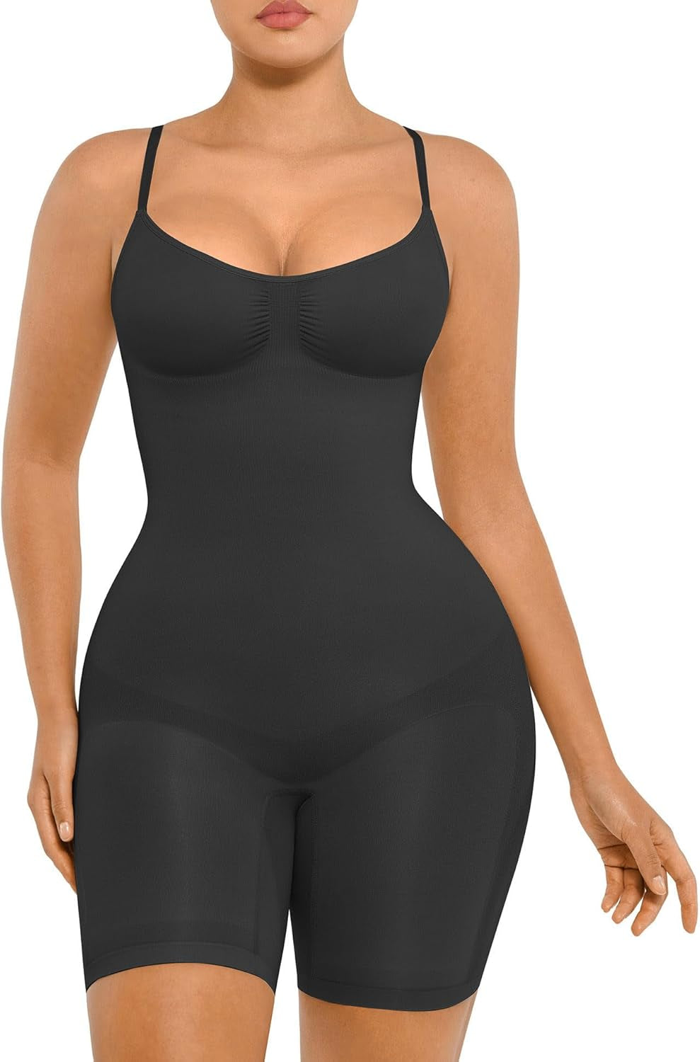 Feelingirl Shapewear Tummy Control Seamless Bodysuit Hip Enhancer Body Shaper for Women