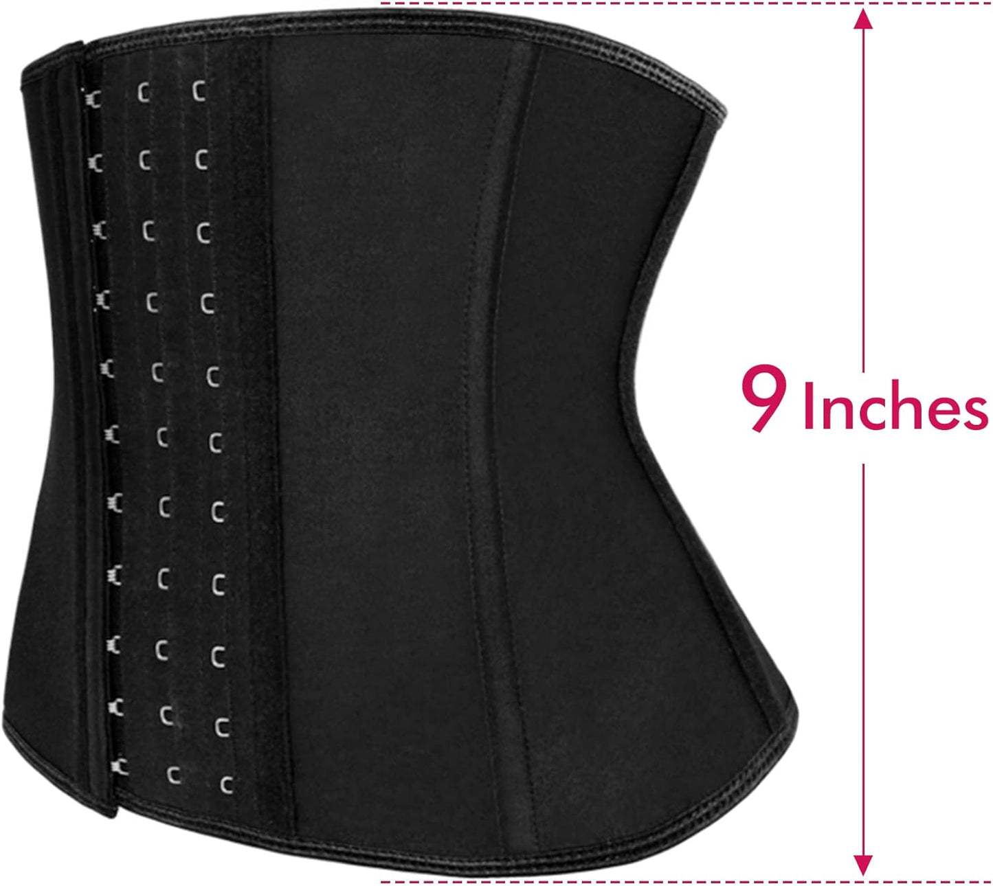 Atbuty Short Torso Waist Trainers Cincher Corset Underbust Body Shaper Latex Sport Girdle
