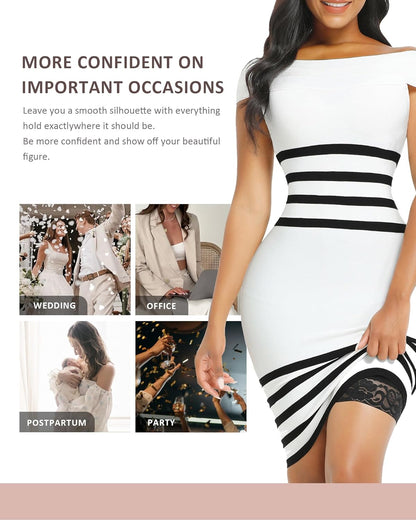 Feelingirl Shapewear for Women Tummy Control Stage 2 Post Surgery Compression Garment Full Body Shaper Butt Lifter