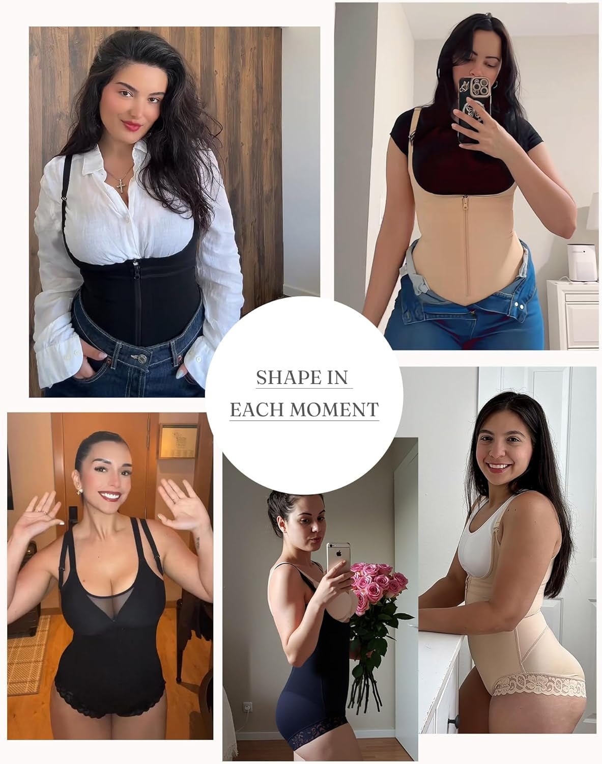 Feelingirl Women'S Faja Body Shaper Postpartum Fajas Colombianas Shapewear Tummy Control Body Shaper Butt Lift Bodysuit